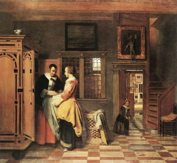 Rembrandt van Rijn Werke - Im Leinenschrank Genre Pieter de Hooch